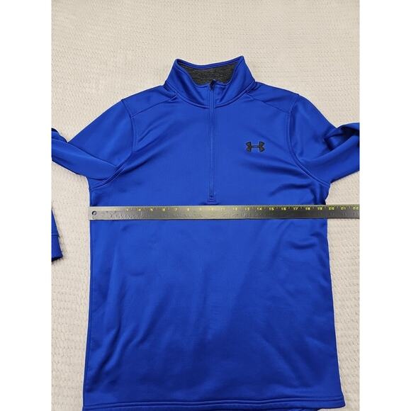 Under Armour Sweatshirt Mens Small Blue Pullover Quarter Zip - Picture 3 of 6